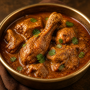 Idly With Chicken Curry